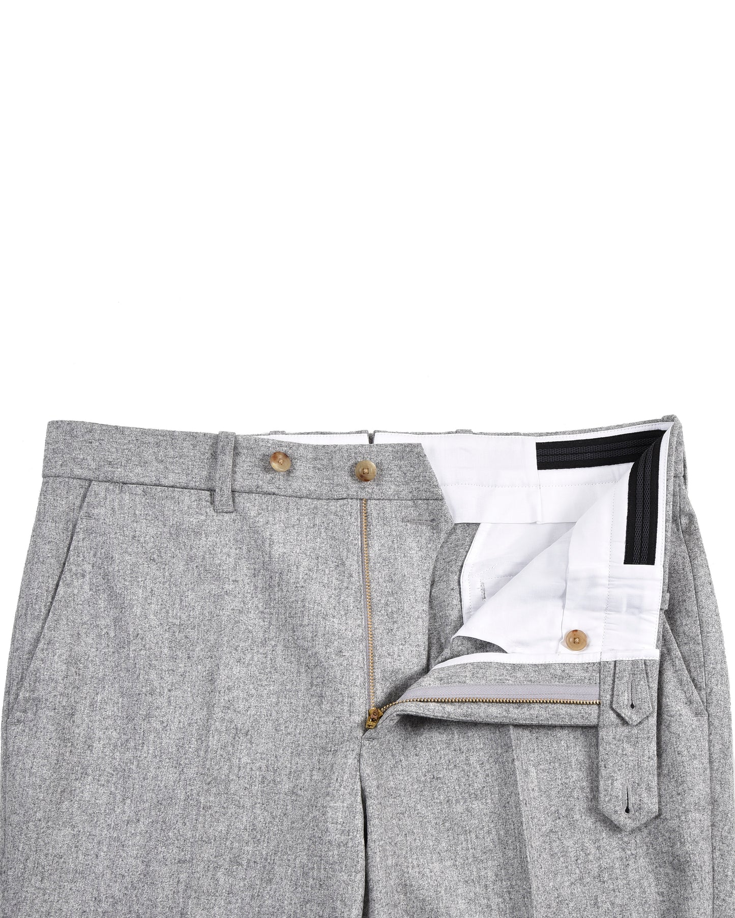 VBC 100% Wool: Ash Grey Flannel Dress Pant