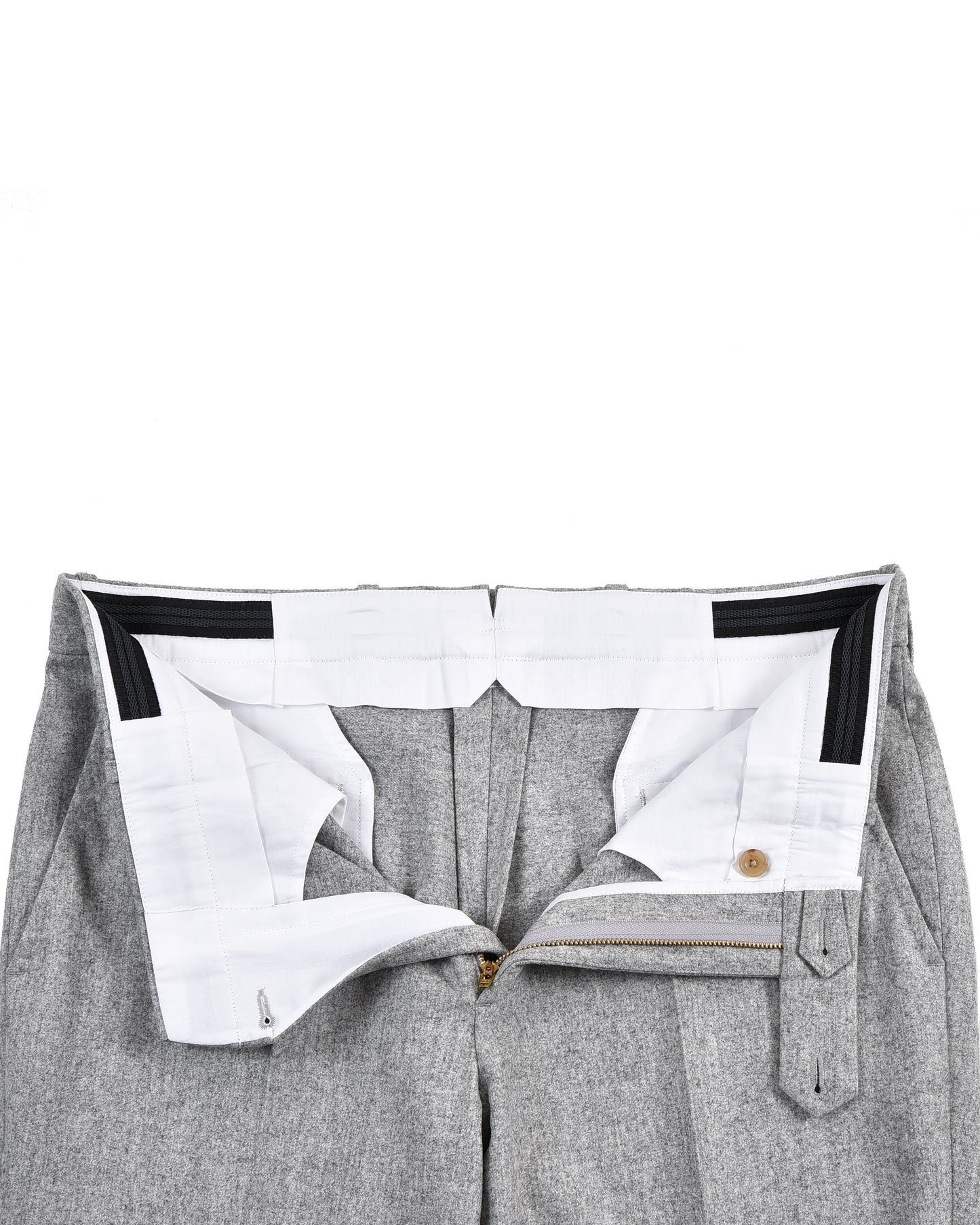VBC 100% Wool: Ash Grey Flannel Dress Pant