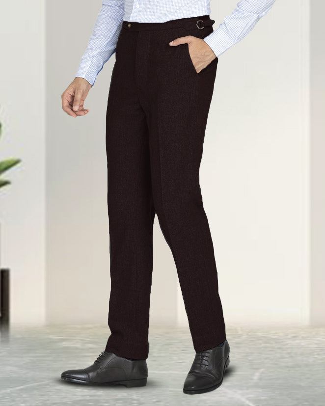 EZS Brown Wool Flannel Pant