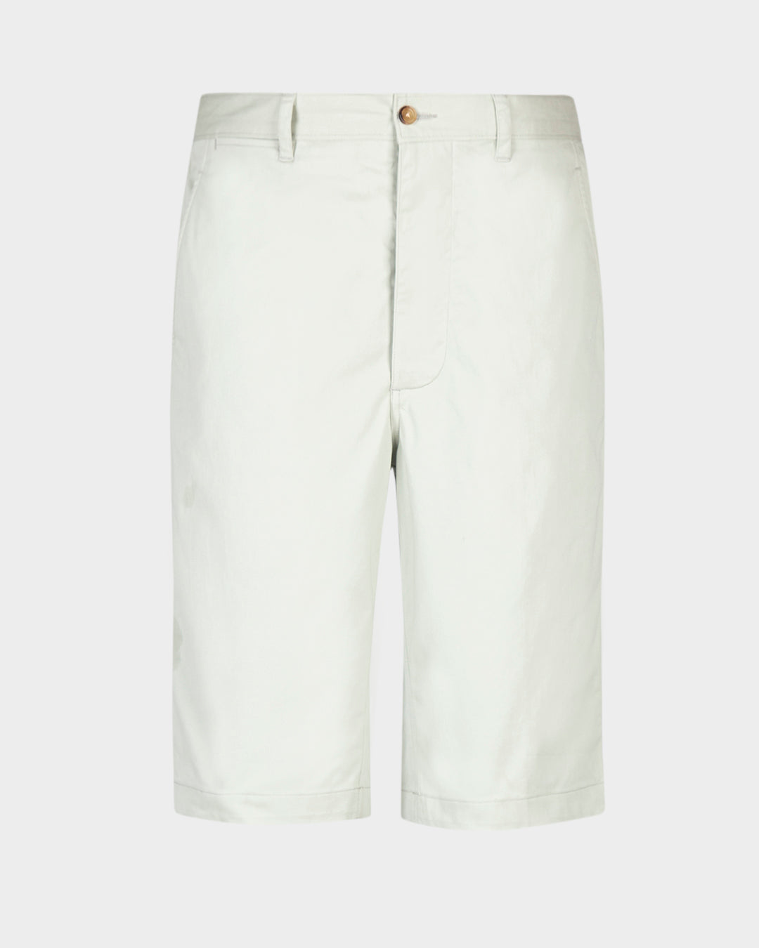 Front view of custom Genoa shorts for men by Luxire in pale green