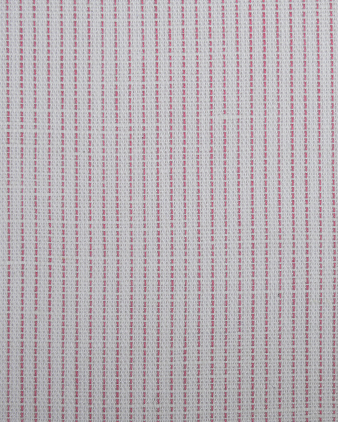 Cotton Linen: Light Pink Stripes On White