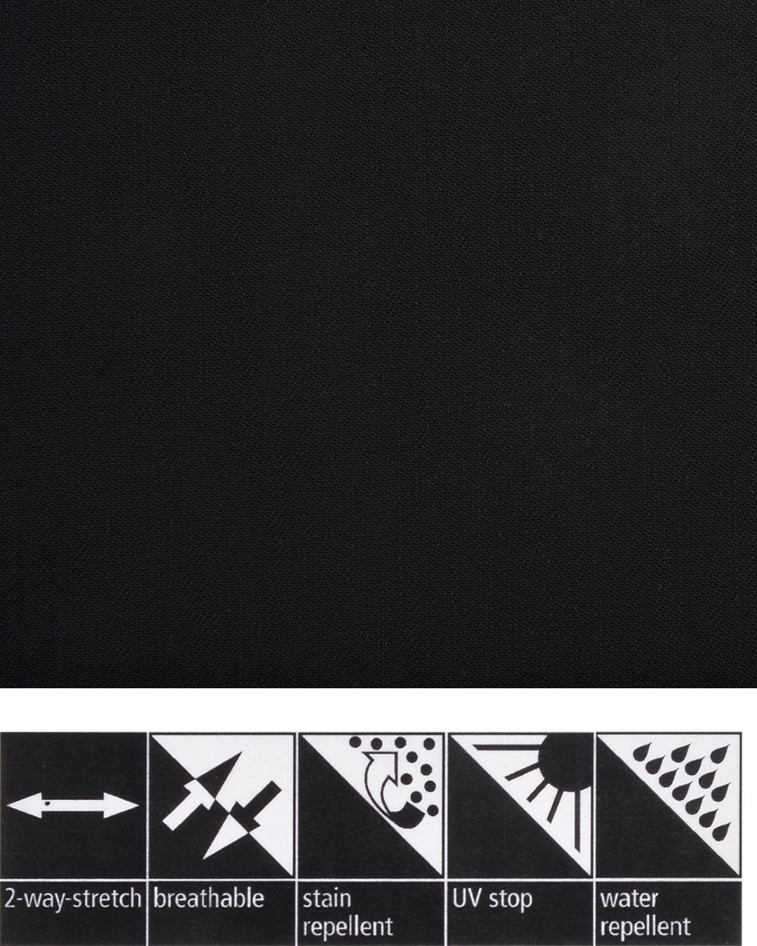 Vest in Performance Chino Black