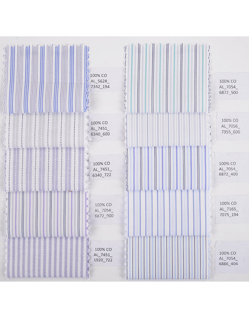 Alumo Oxford Light Purple and Navy Stripes