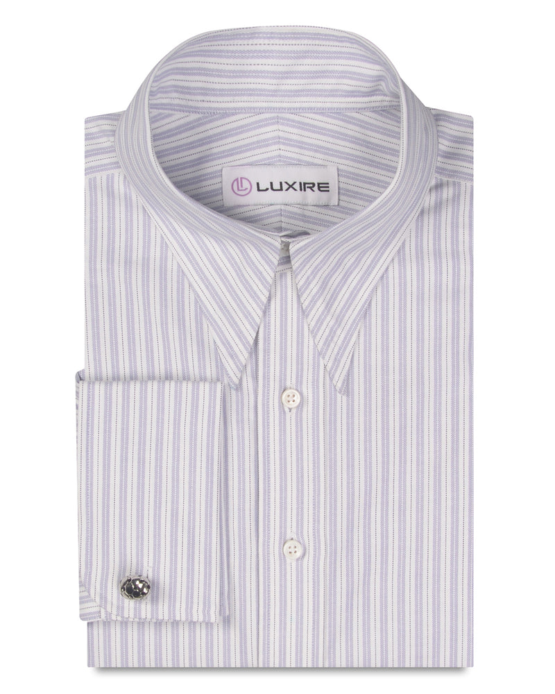 Alumo Oxford Light Purple and Navy Stripes