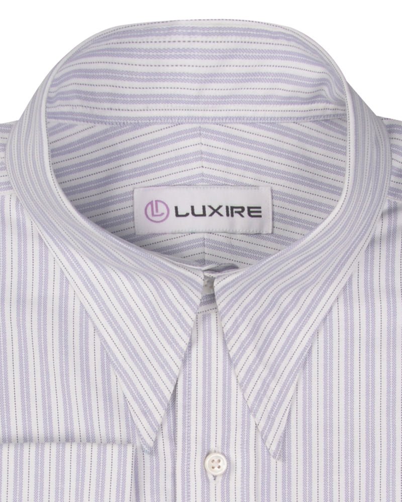 Alumo Oxford Light Purple and Navy Stripes