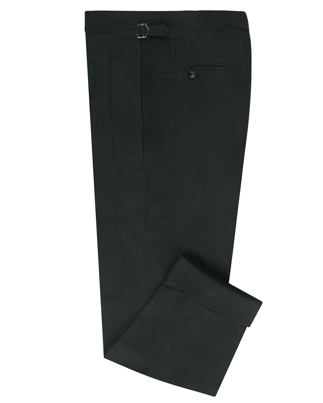 Bottle Green Twill Dress Pants
