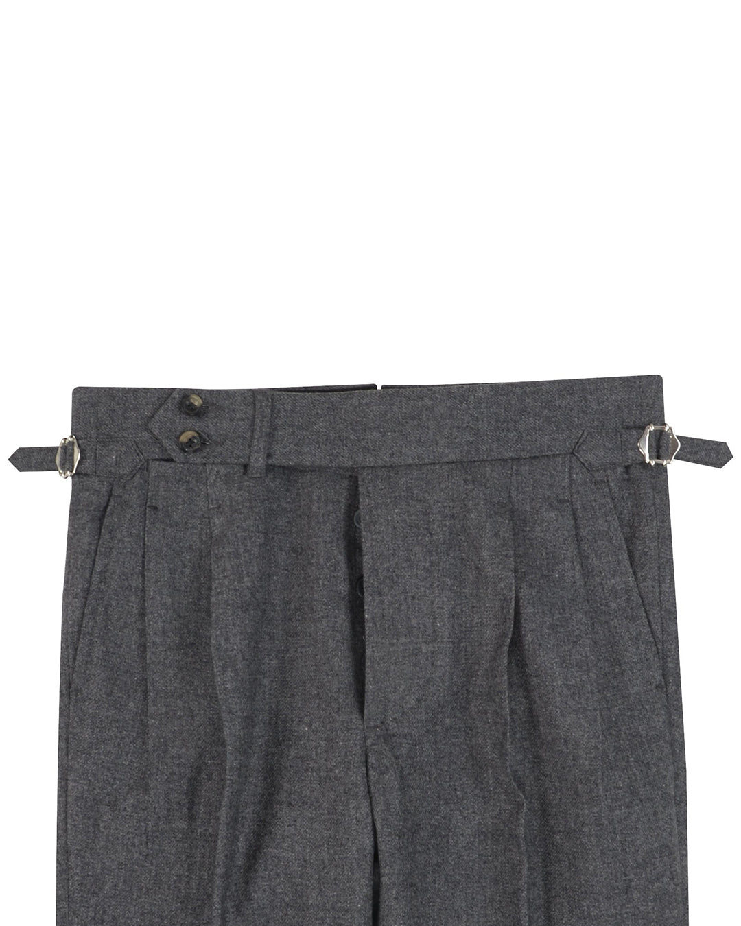 EThomas Wool Cashmere: Dark Grey Twill