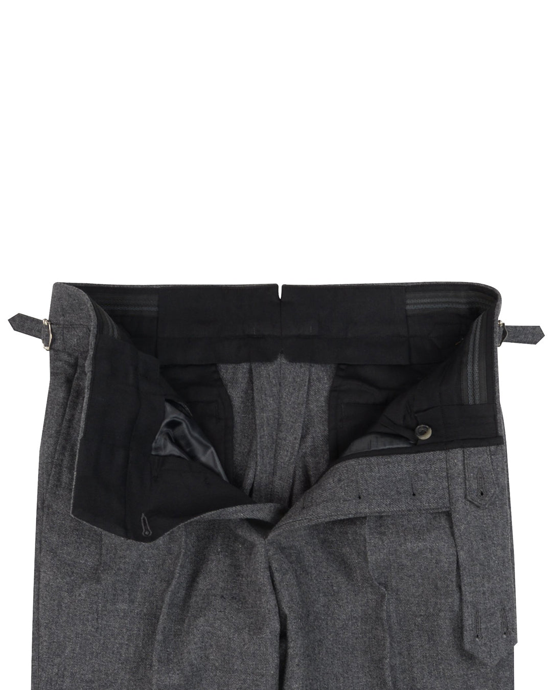 EThomas Wool Cashmere: Dark Grey Twill