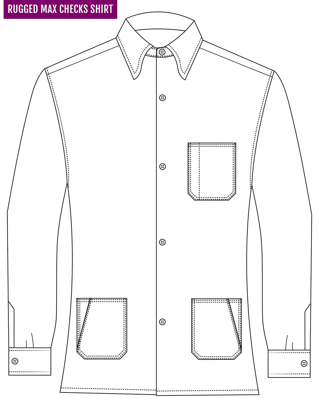 Maroon Grey Tattersall Flannel Work Shirt