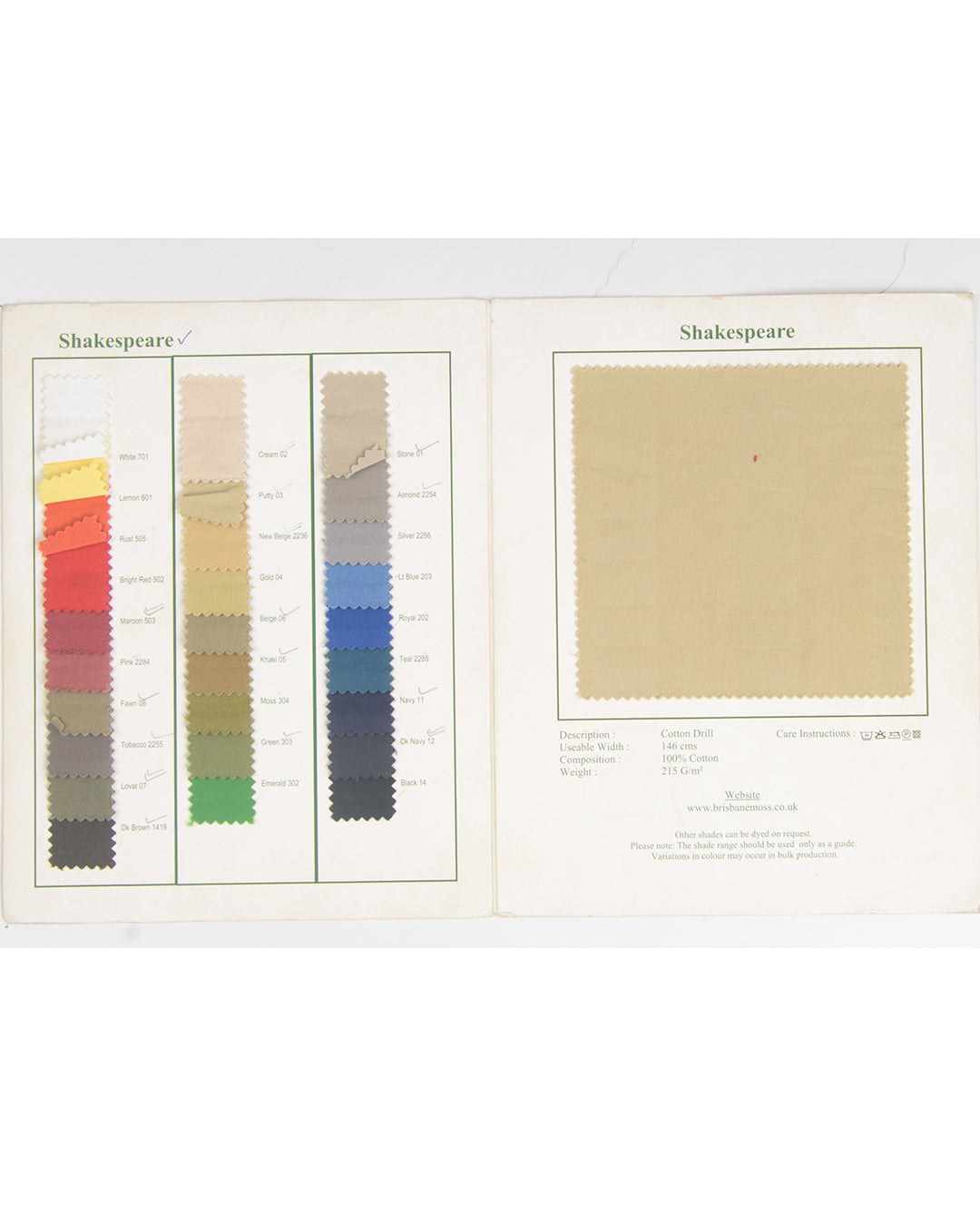 Brisbane Moss Dark Brown Twill