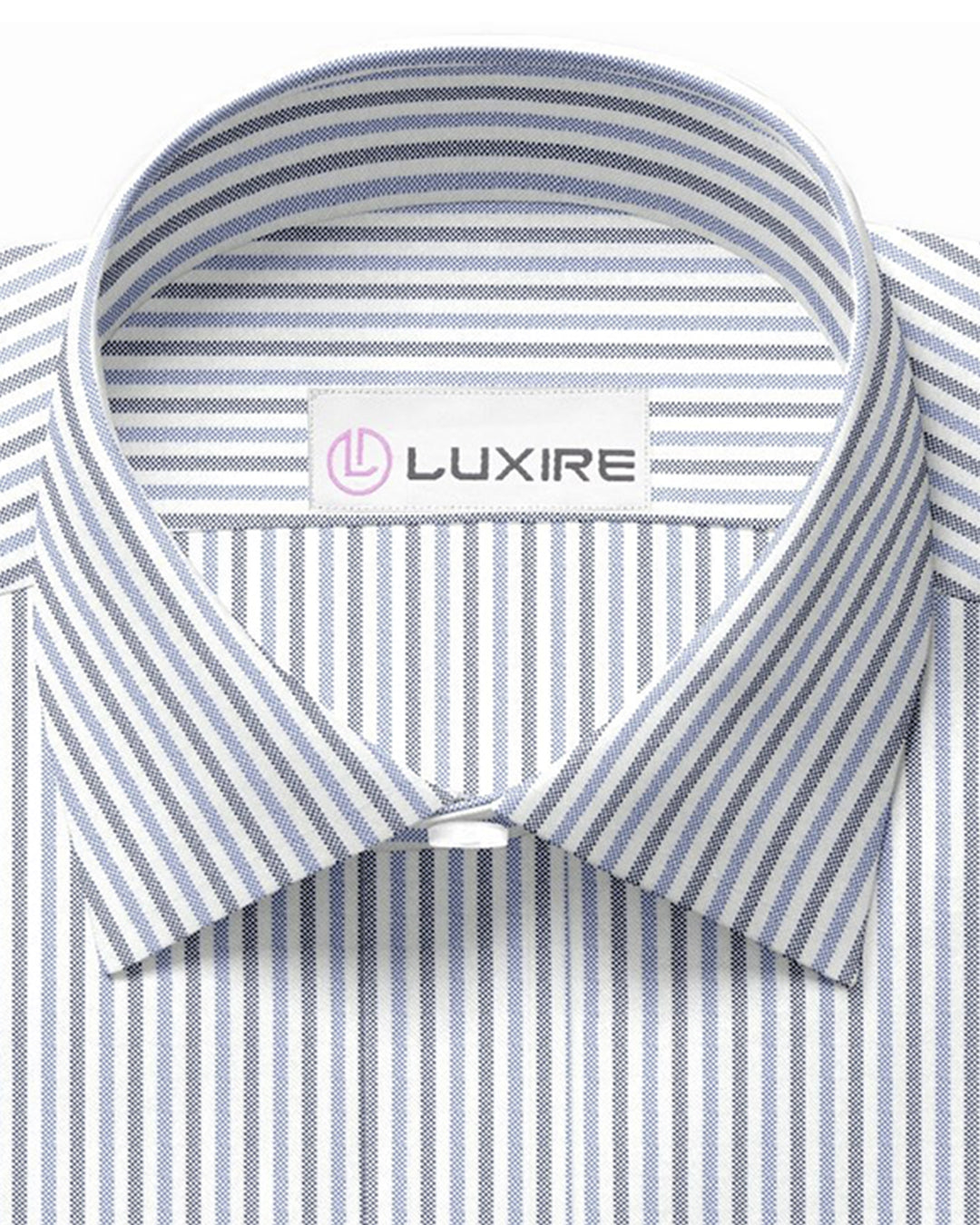 Blue Navy University Stripes Classic Oxford
