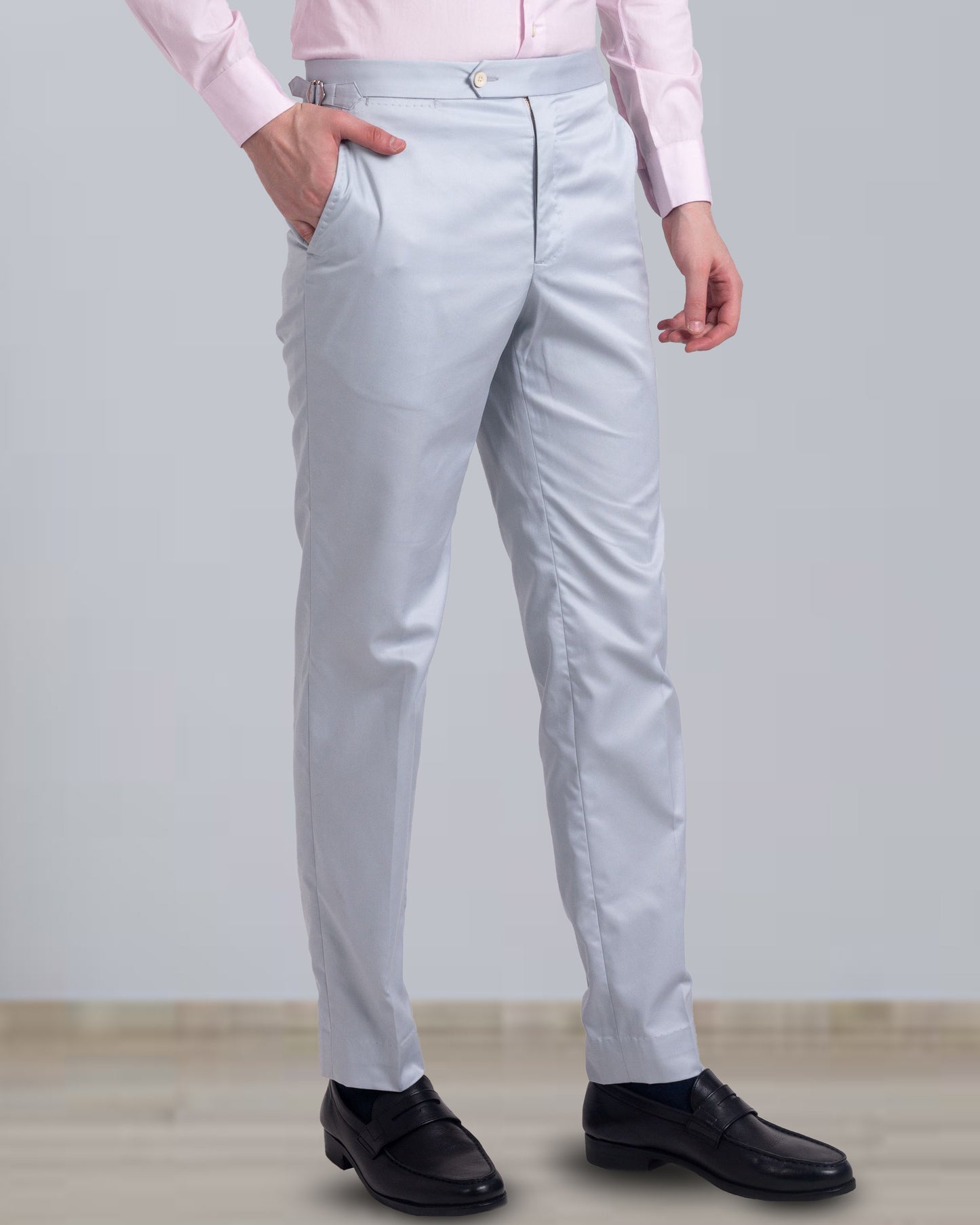 Grey Cotton Dress Pant