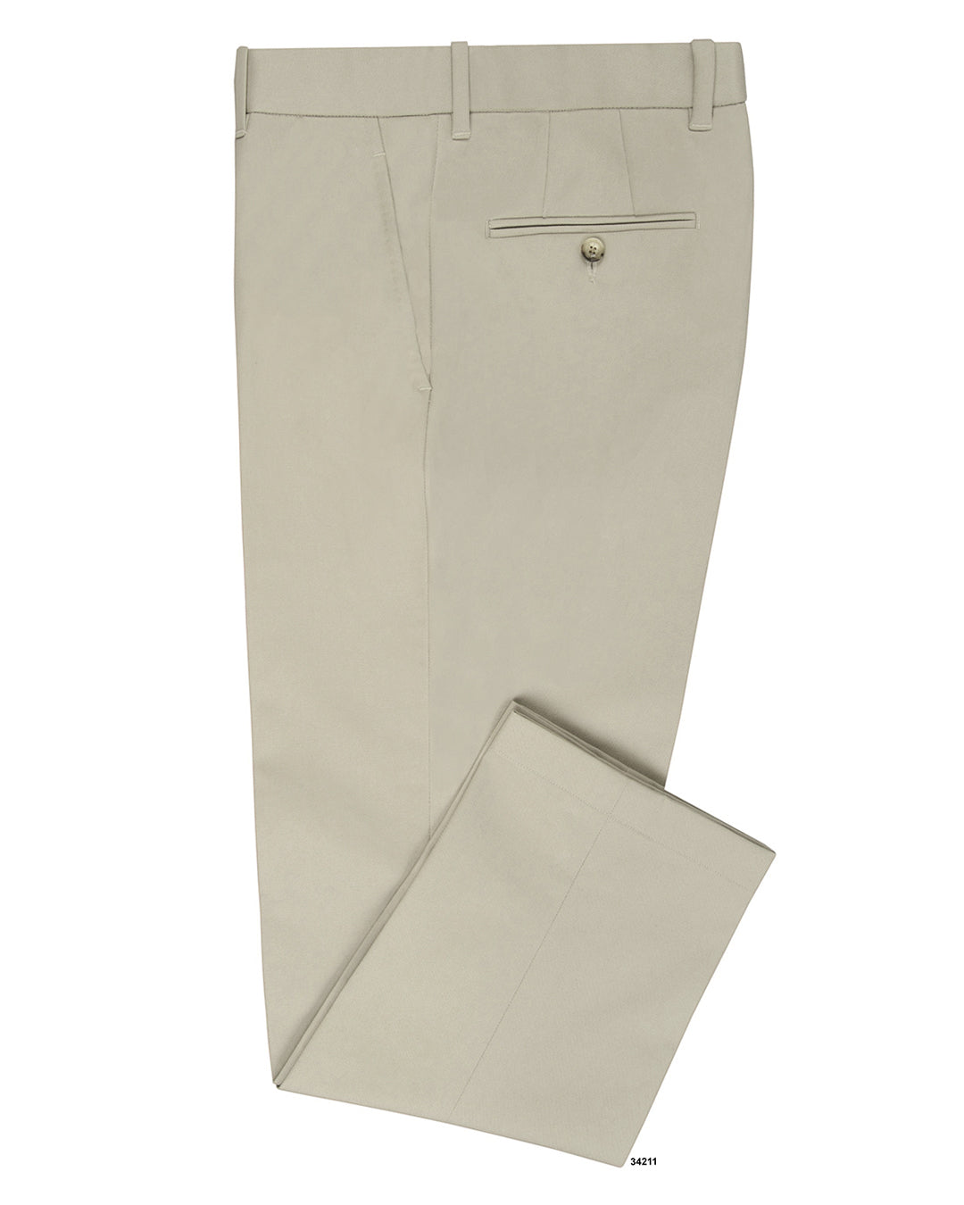 Stone Khaki Grey Soft Twill Chino - 1