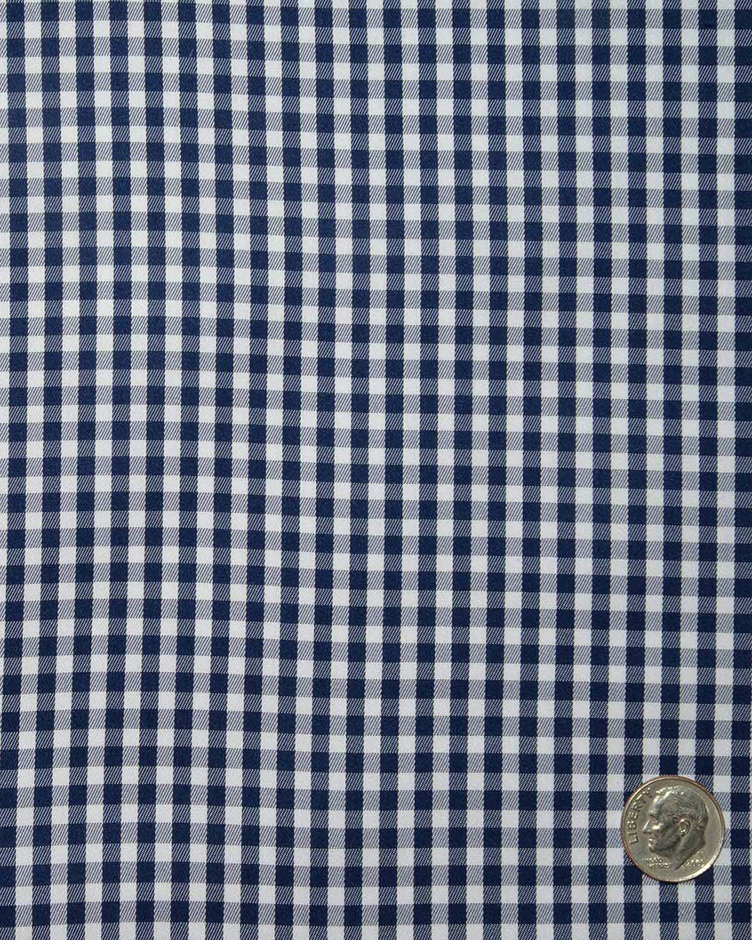 Navy and White Macro Gingham Checks Shirt