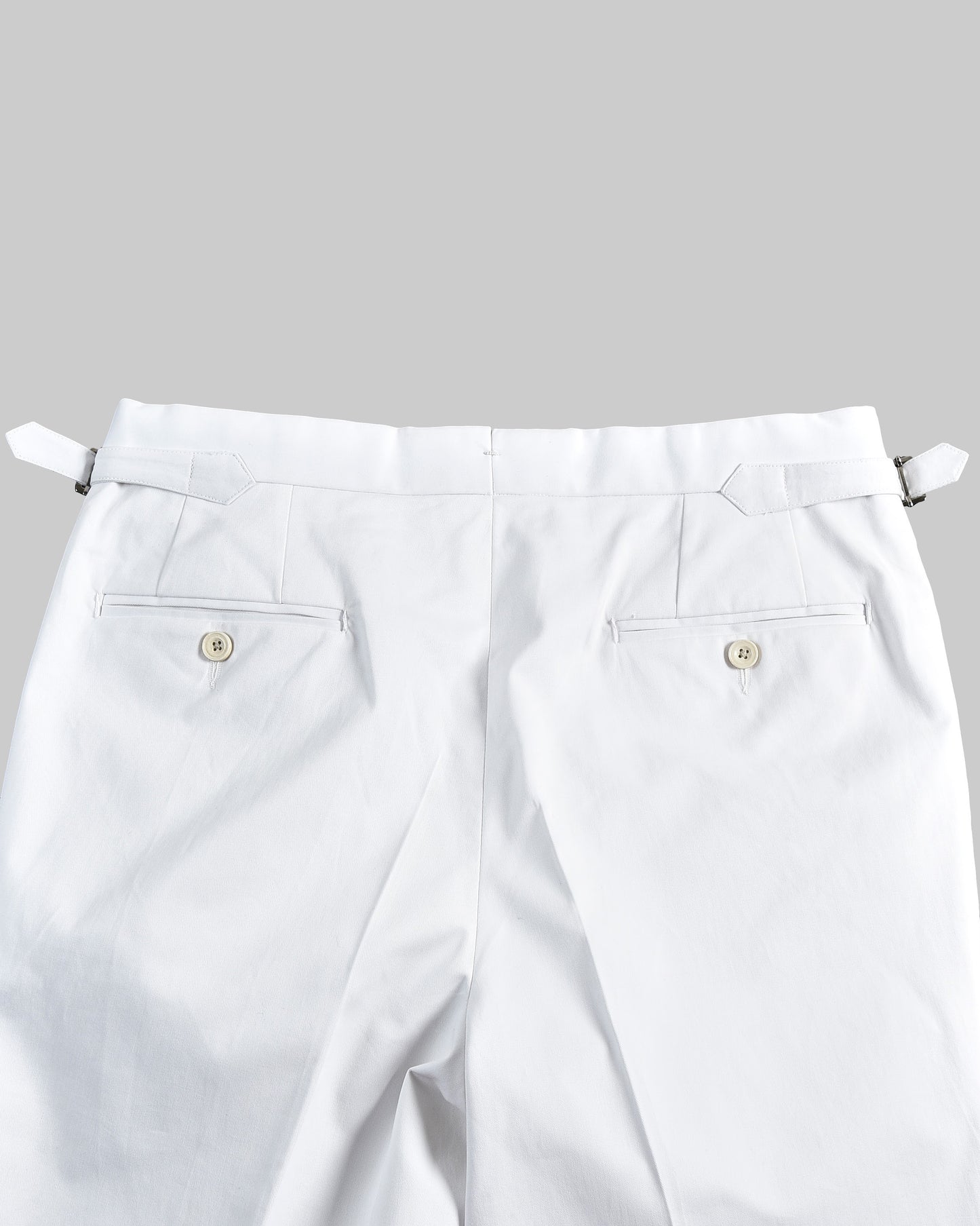 Cotton: White Summer Twill Dress Pant