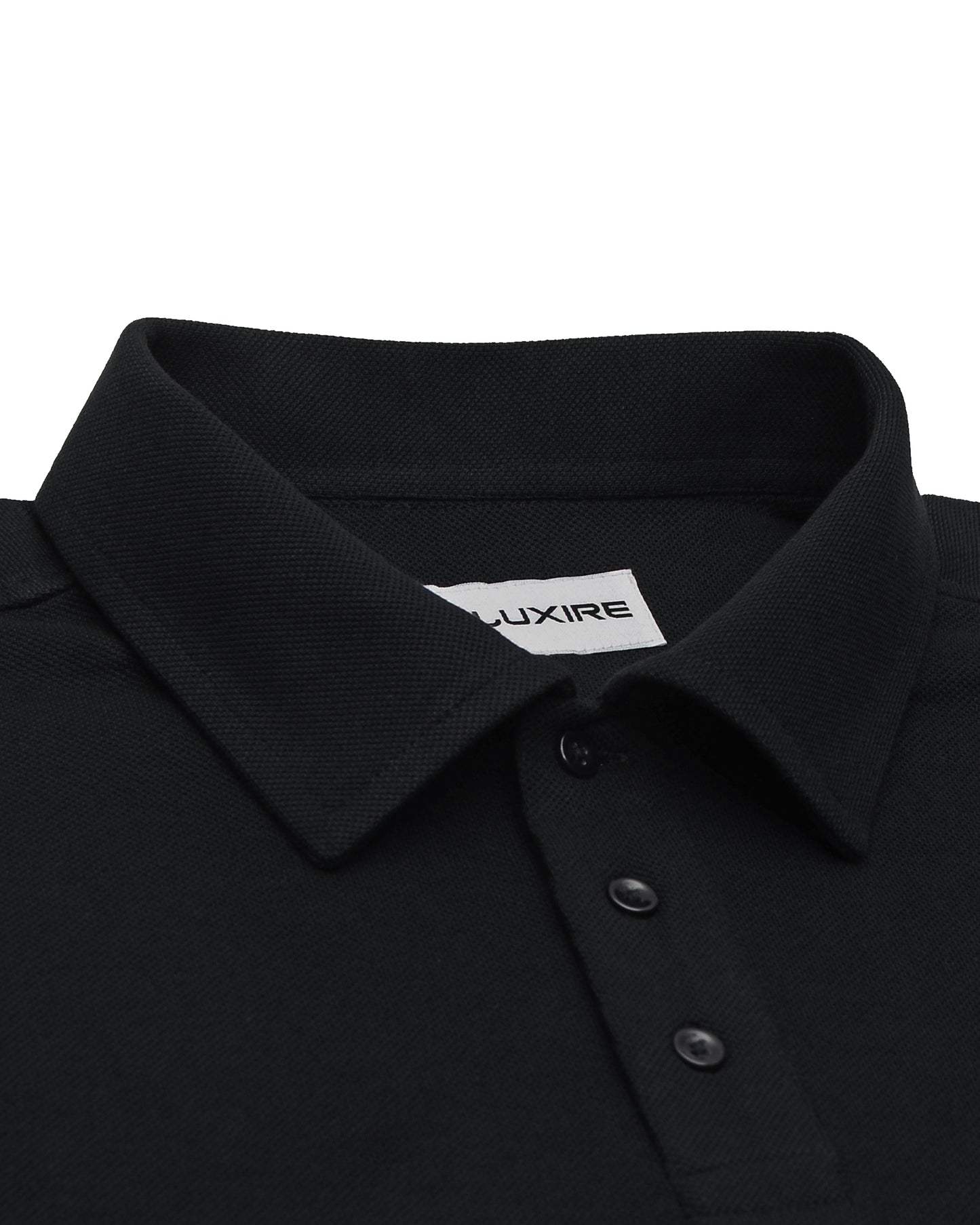 EZS Aria Black Long Sleeve Polo