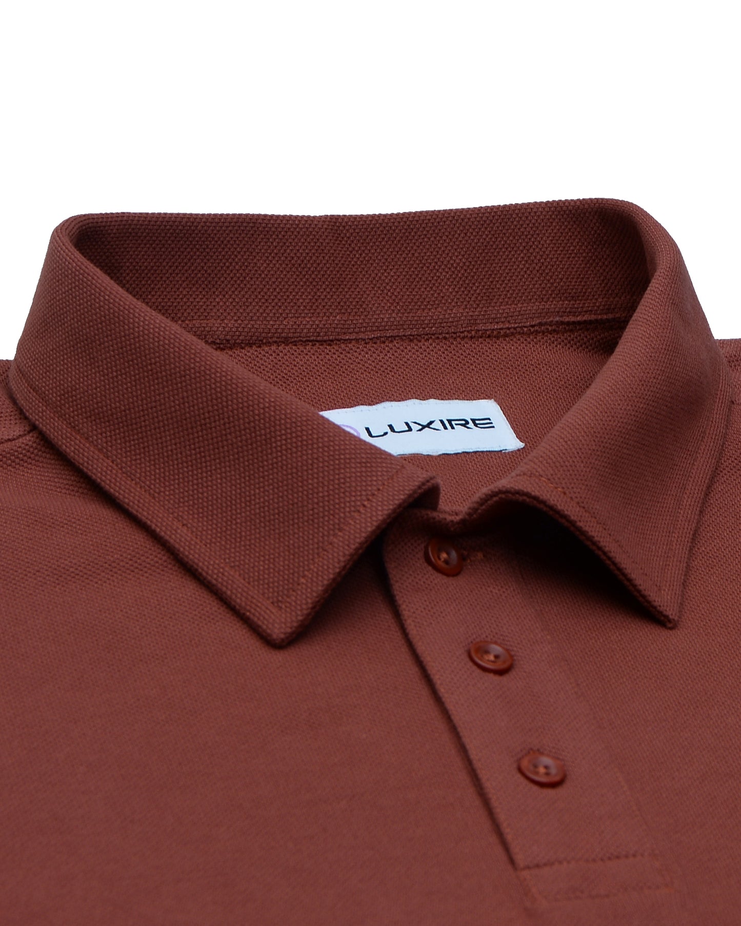 EZS Aria Rust Long Sleeve Polo