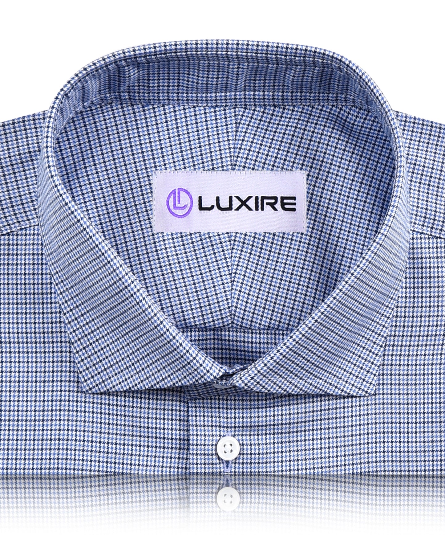 Blue White Micro Houndstooth Shirt