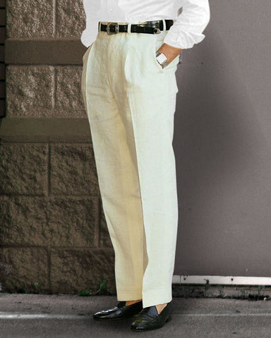 Linen Fresco Cream Dress Pant