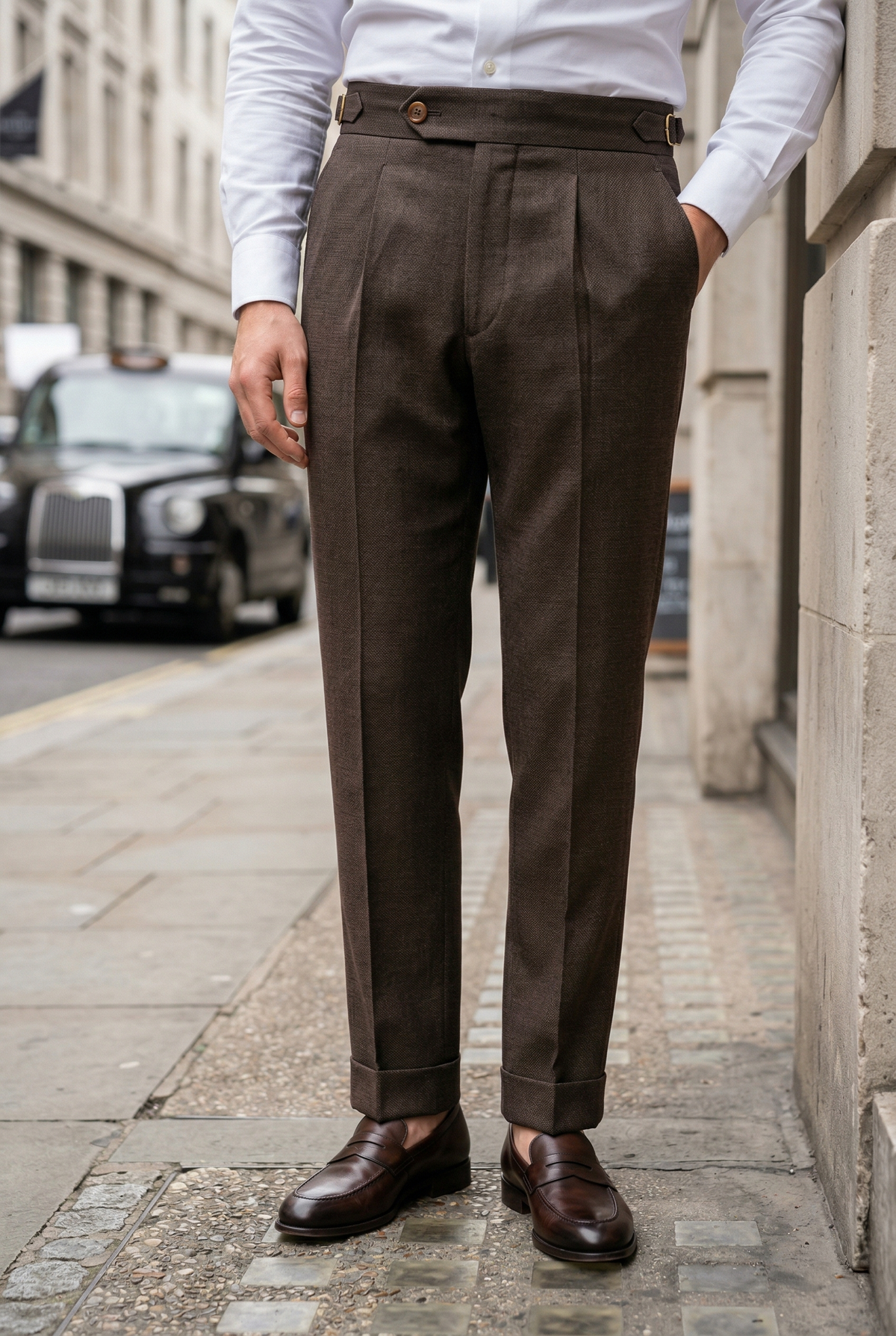 Holland & Sherry Crispaire Hazel Solid - 1