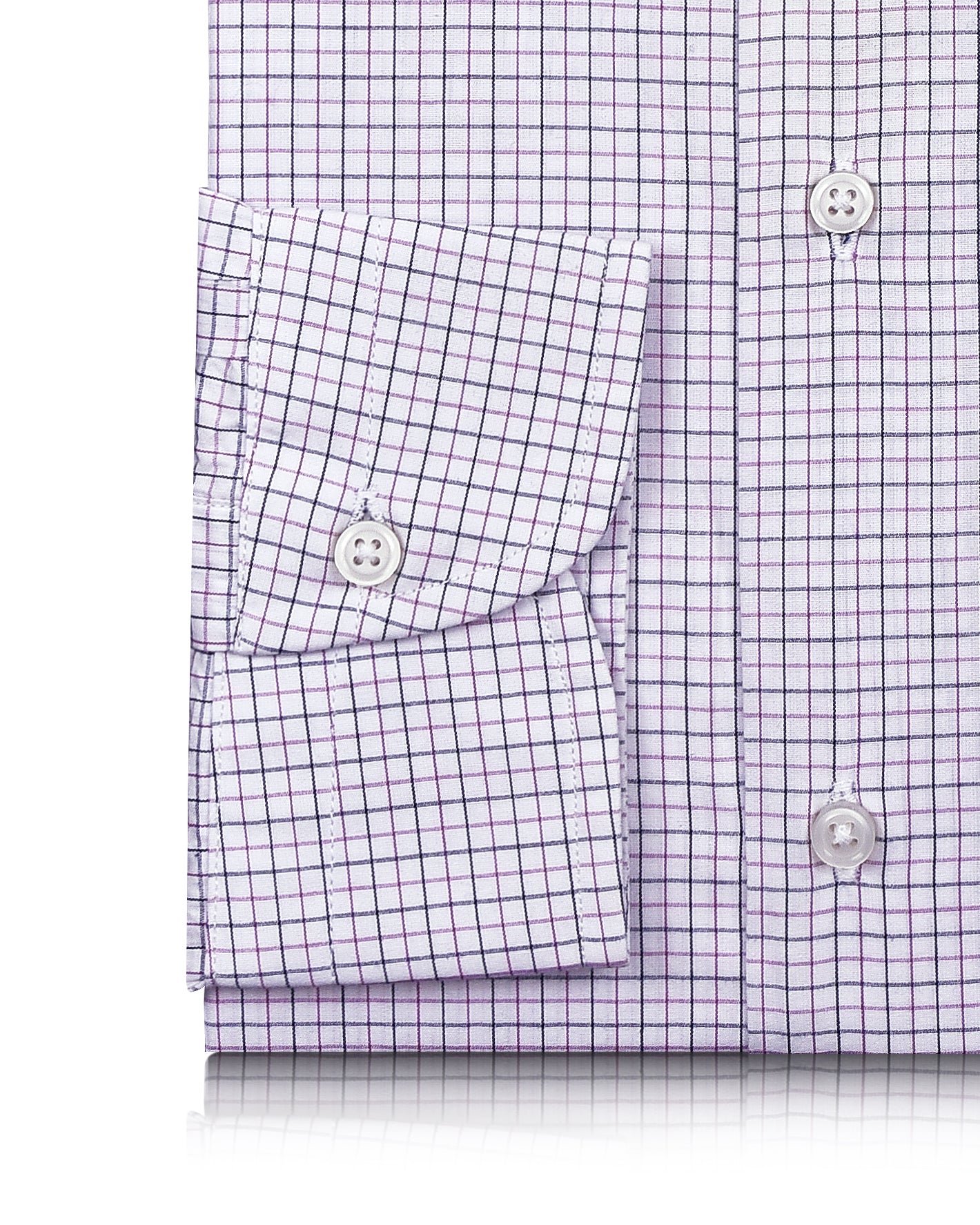 EZS Purple Black Tattersall Checks Shirt