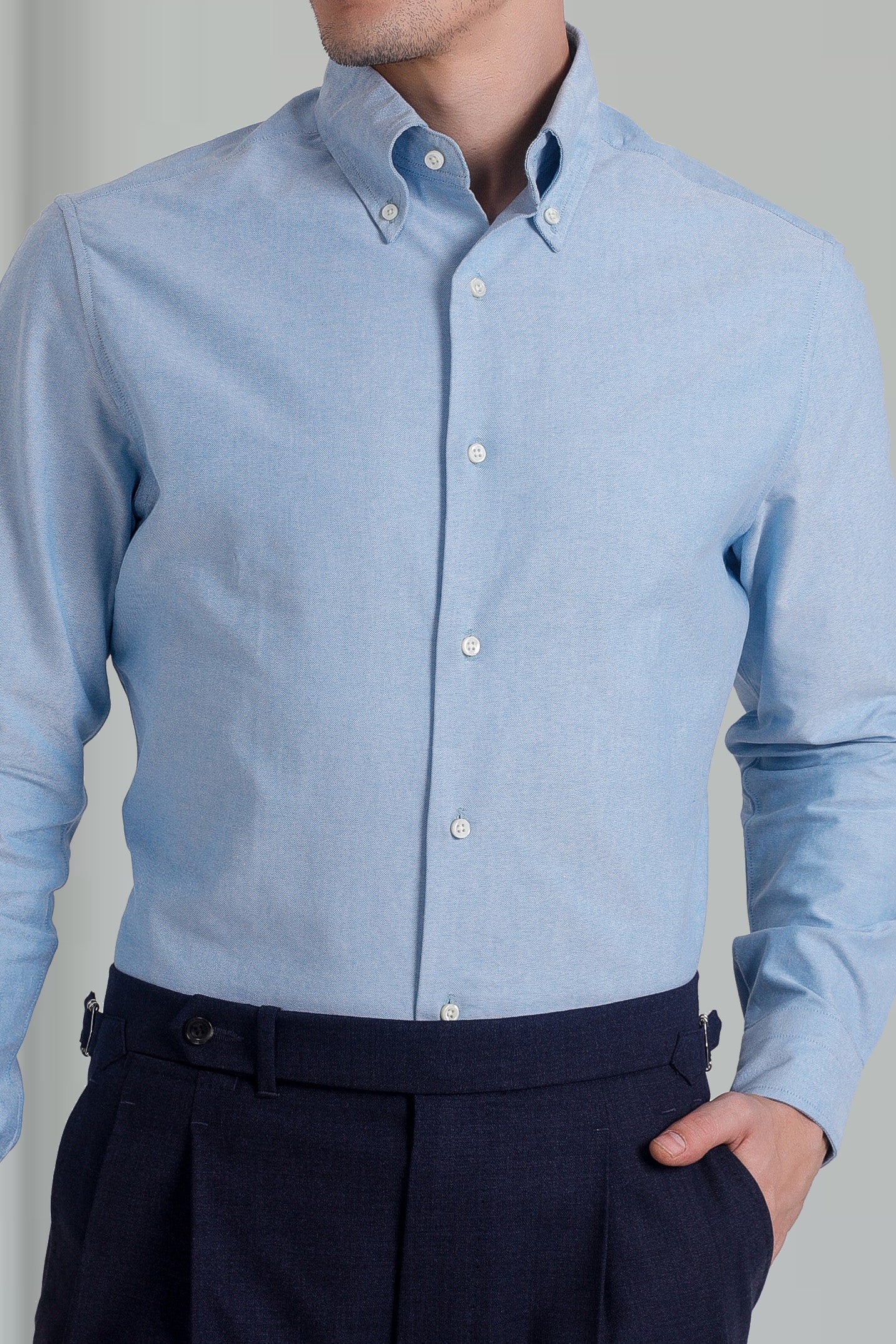 Classic Aqua Blue Oxford Shirt