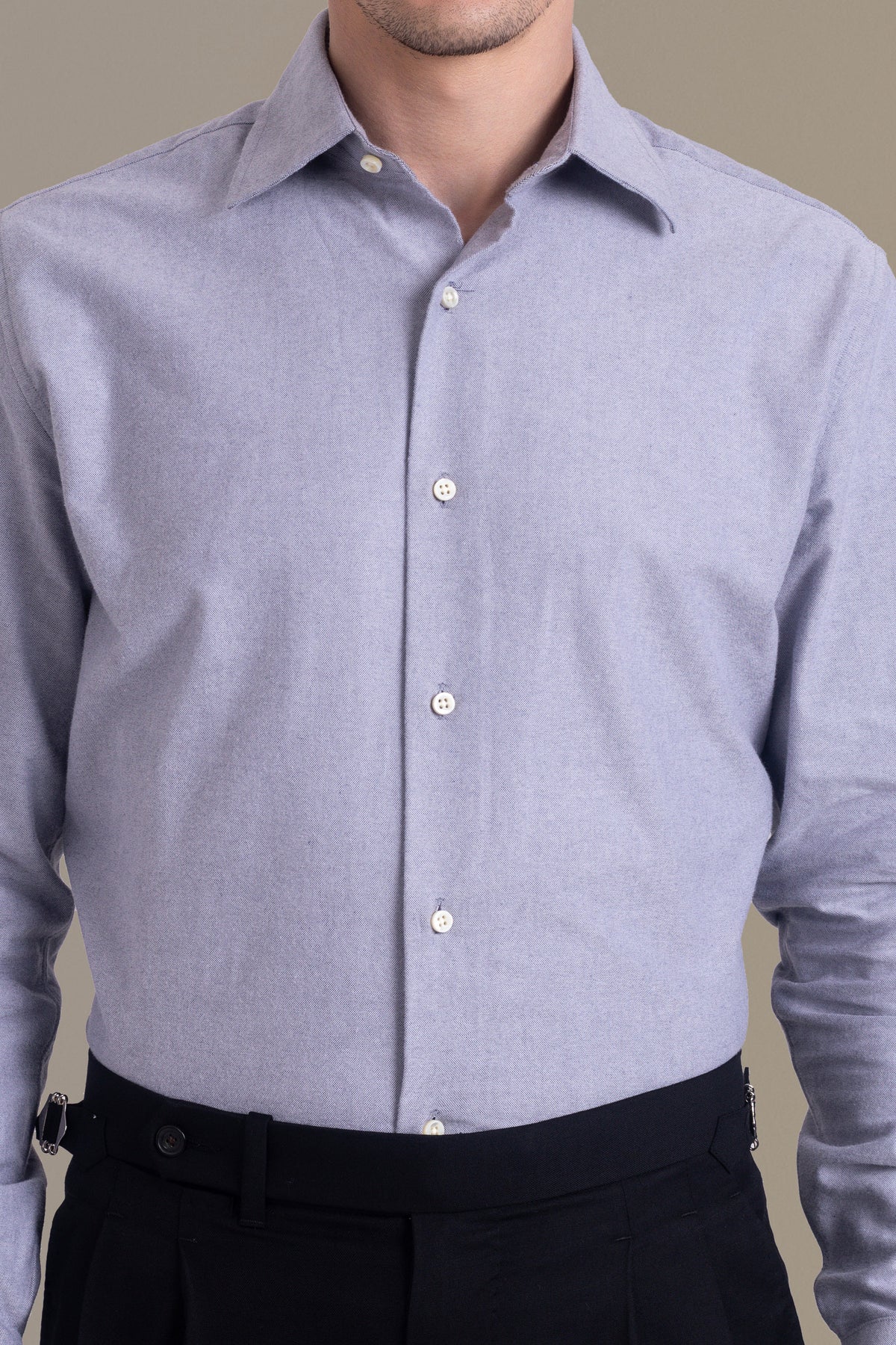 Light Blue Brushed Oxford - 4