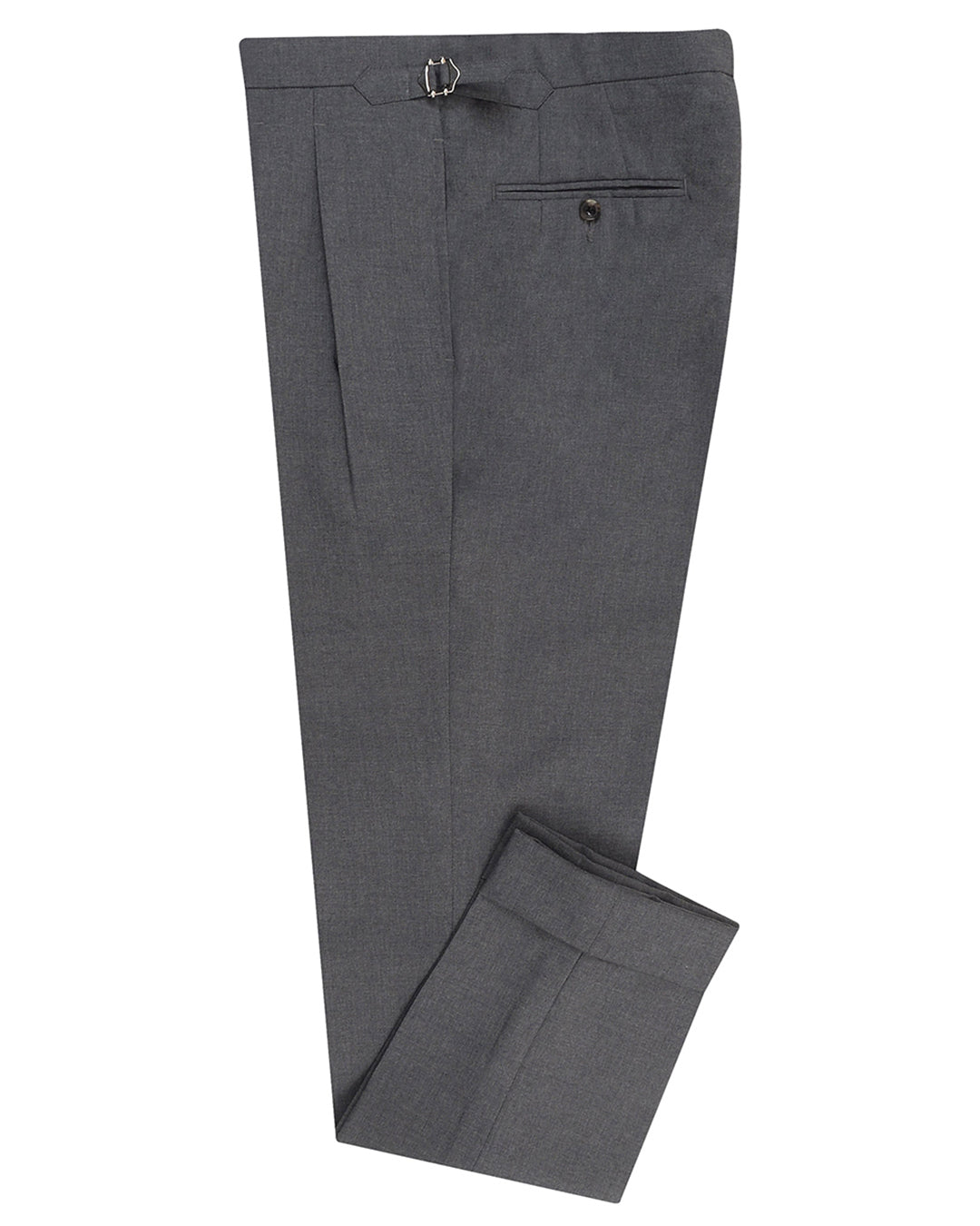 Dugdale New Fine Worsted Tropical Wool - Grey High Waisted Pant - 1