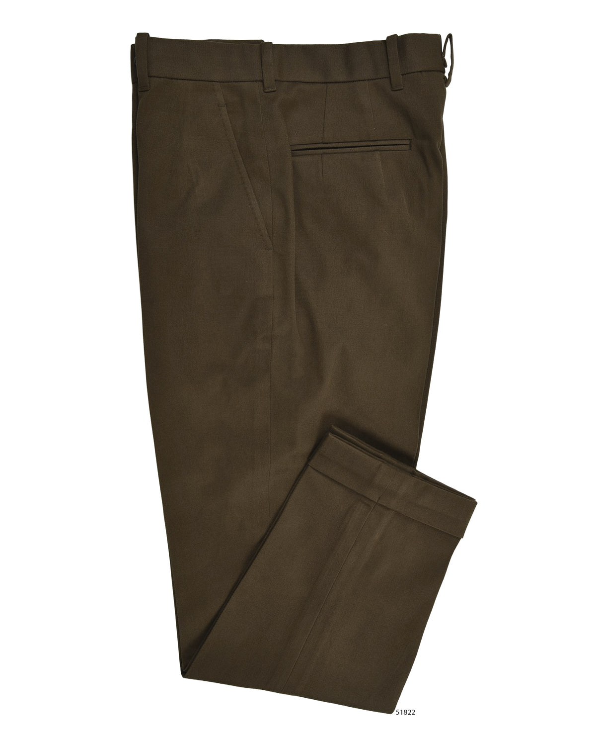 Dacota Soft Dark Brown Stretch Twill Pants - 1