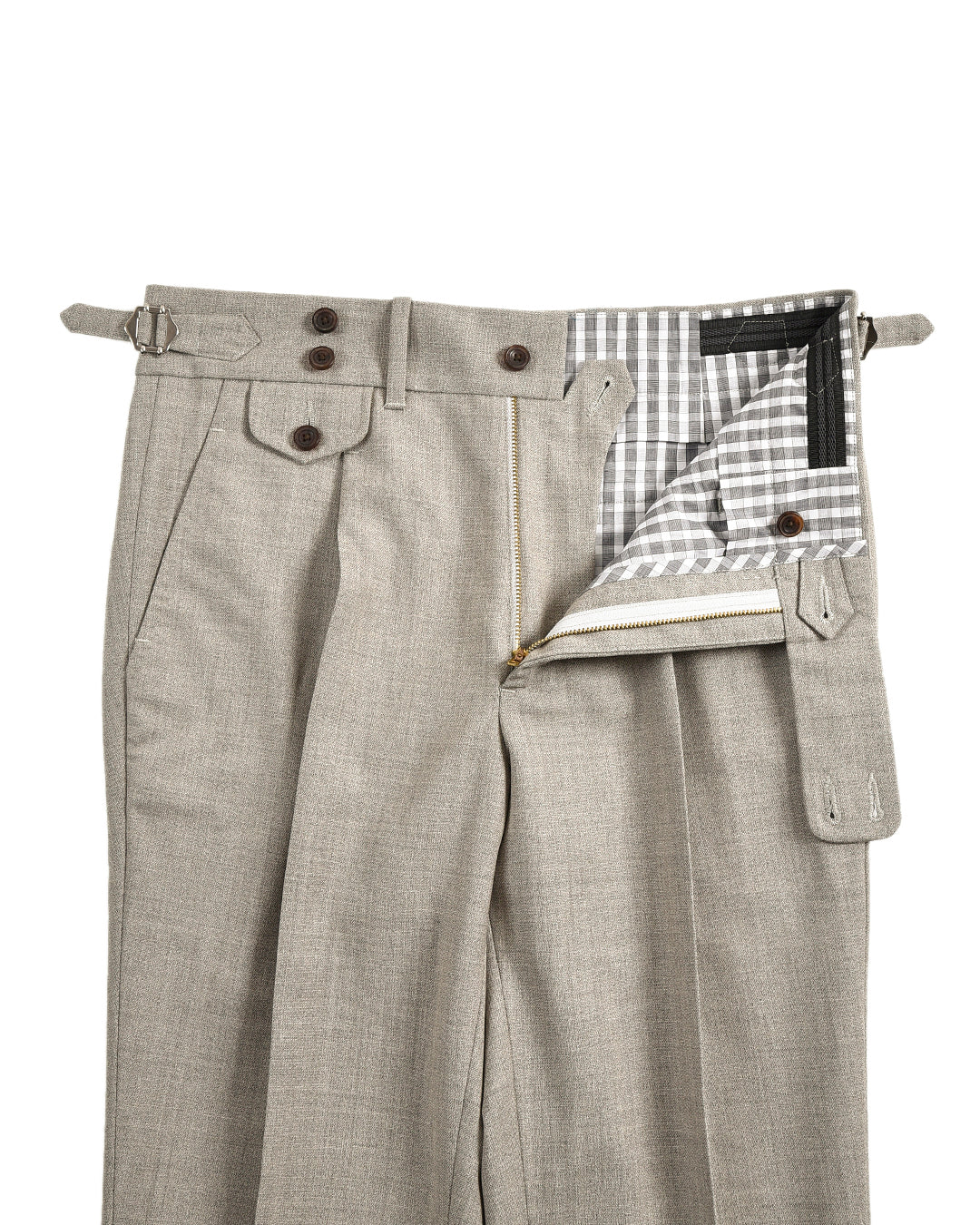 VBC - 4 Ply Tropical Wool: Grey Ecru Melange Pant