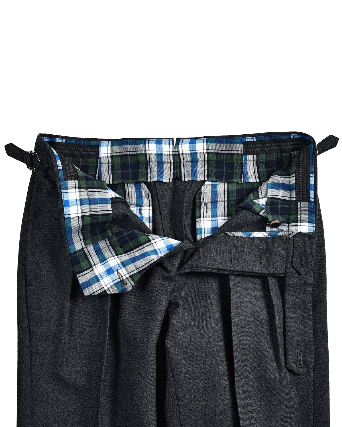 Dugdale Grey Wool Flannel Dress Pant - 5