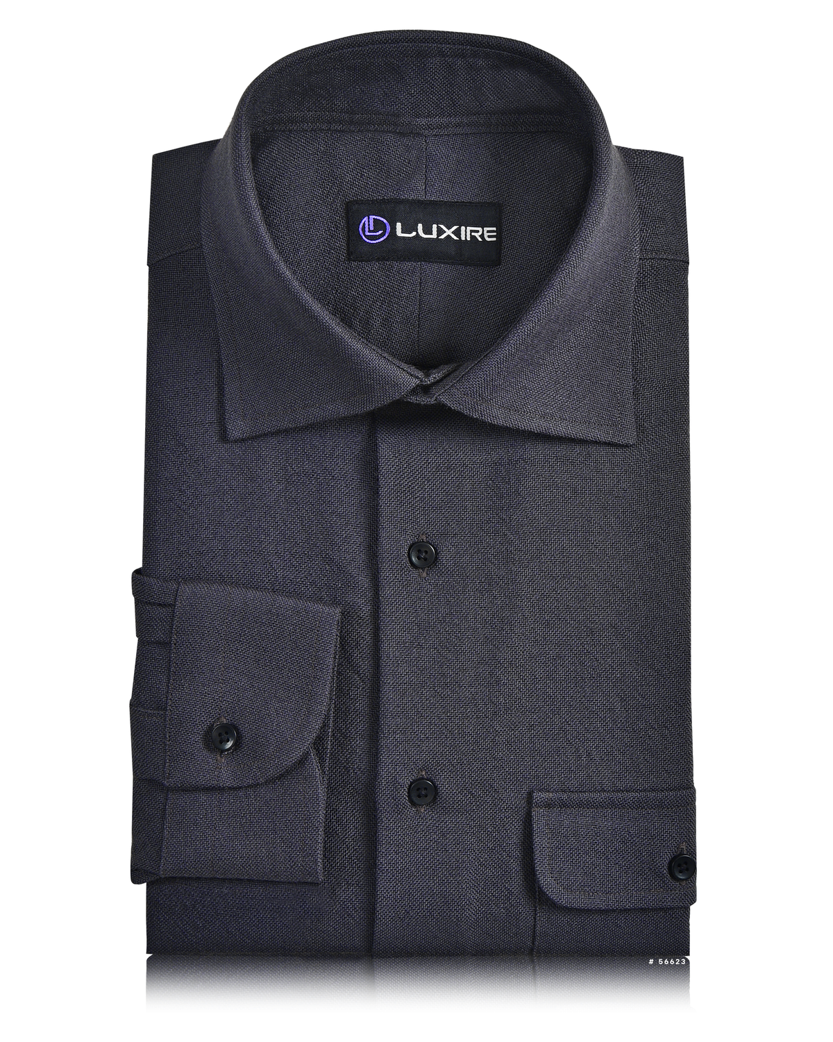 Midnight Grey Wool Shirt - 1