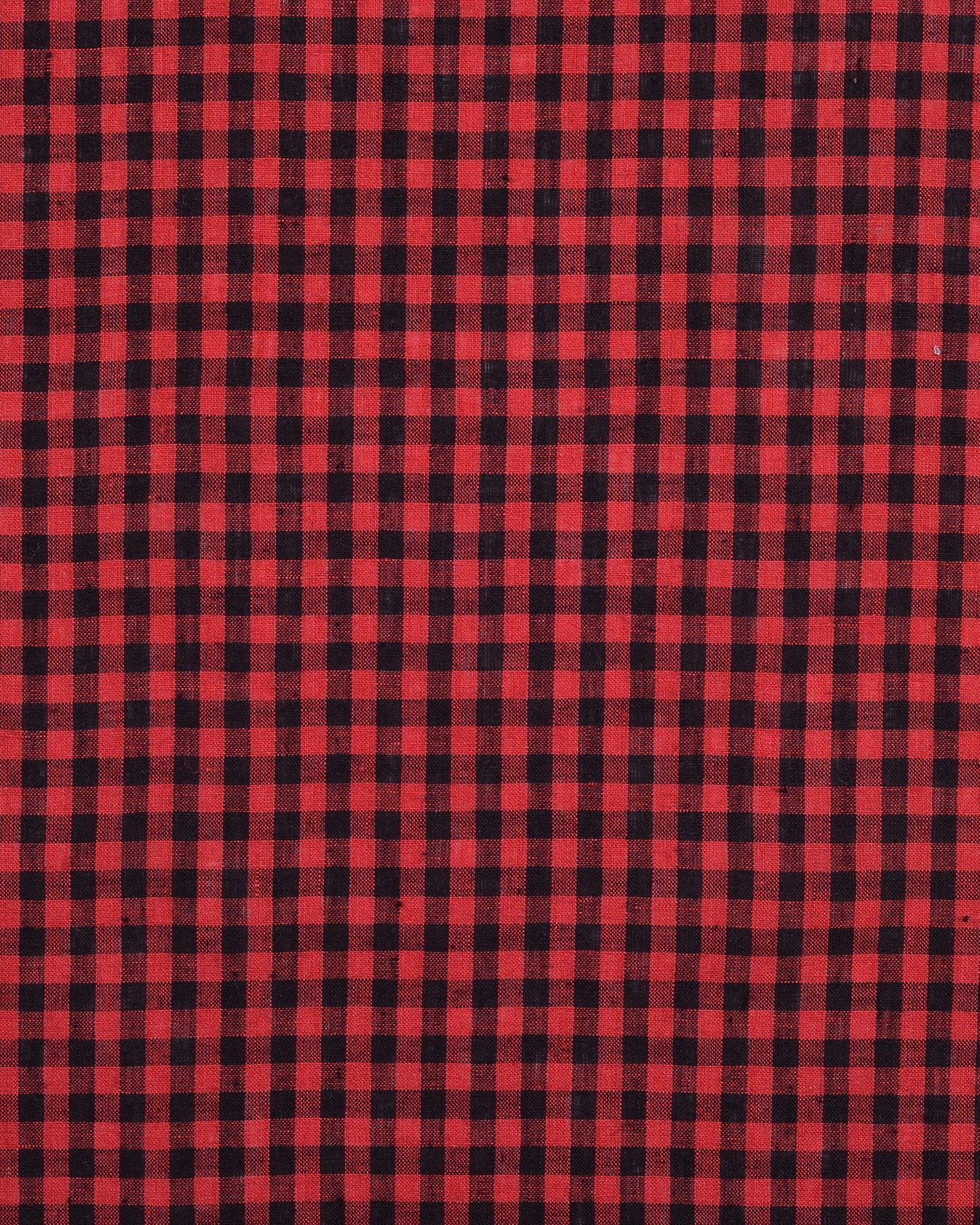 Linen:Red Black Gingham Checks