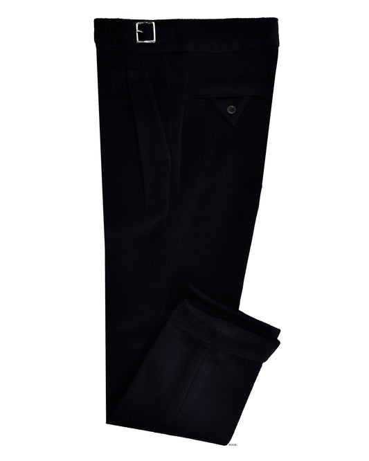 Gurkha Pant in VBC Black Wool Flannel