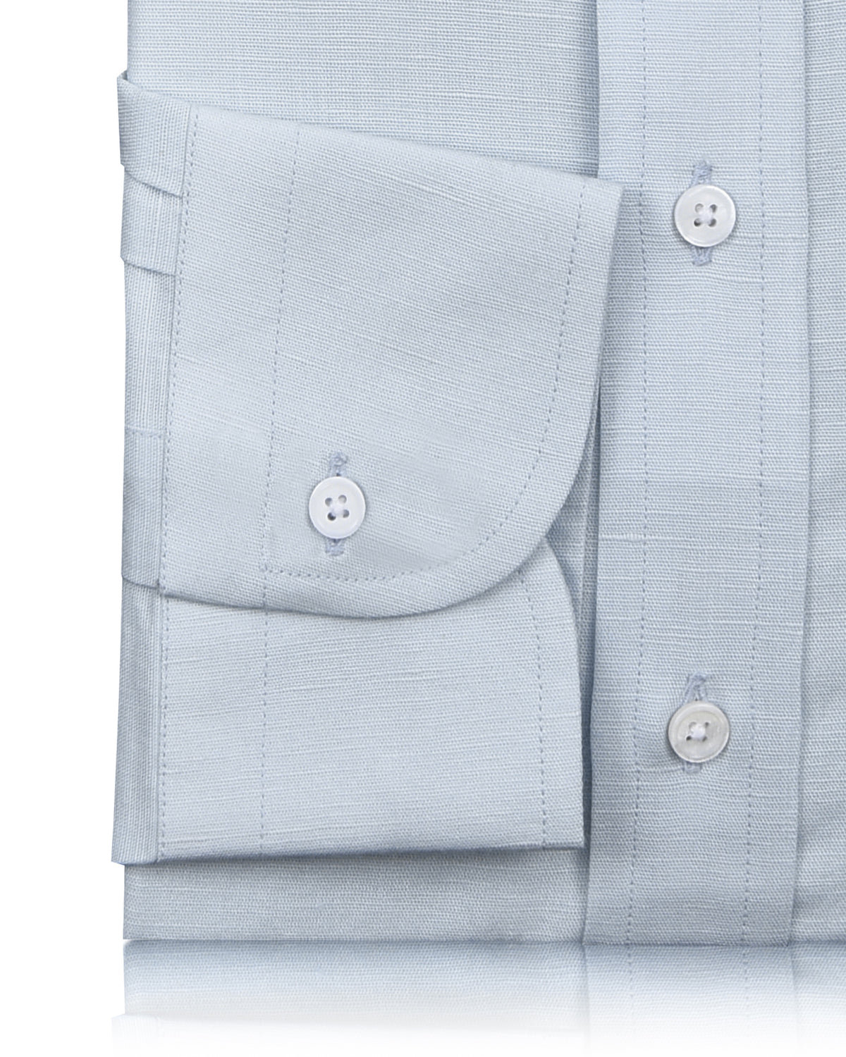 Powder Blue Linen Shirt - 3