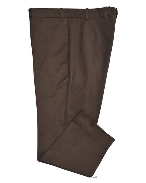 Dacota Soft Dark Brown Stretch Twill Pants
