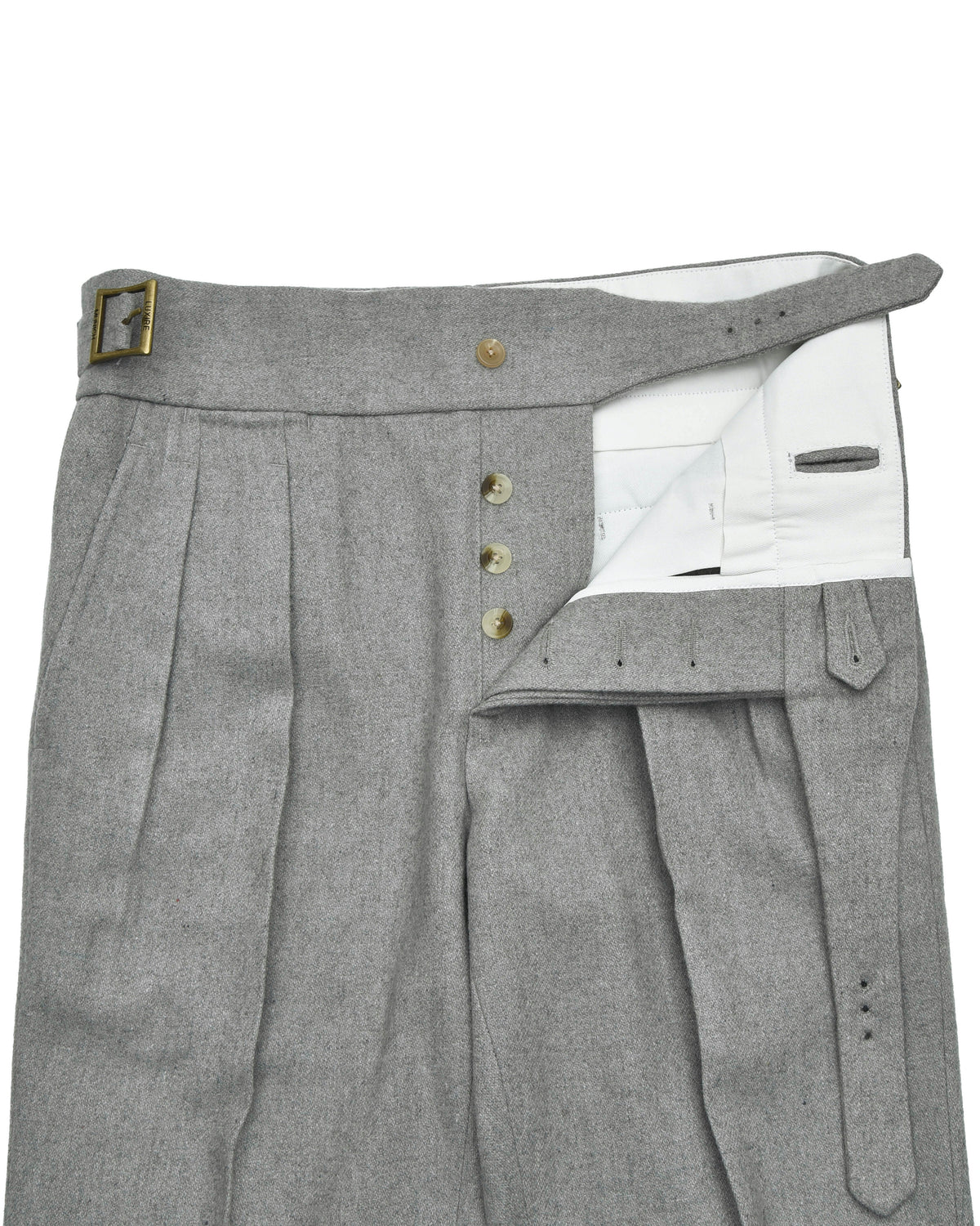 Gurkha Pant in Grey Wool Flannel - 4