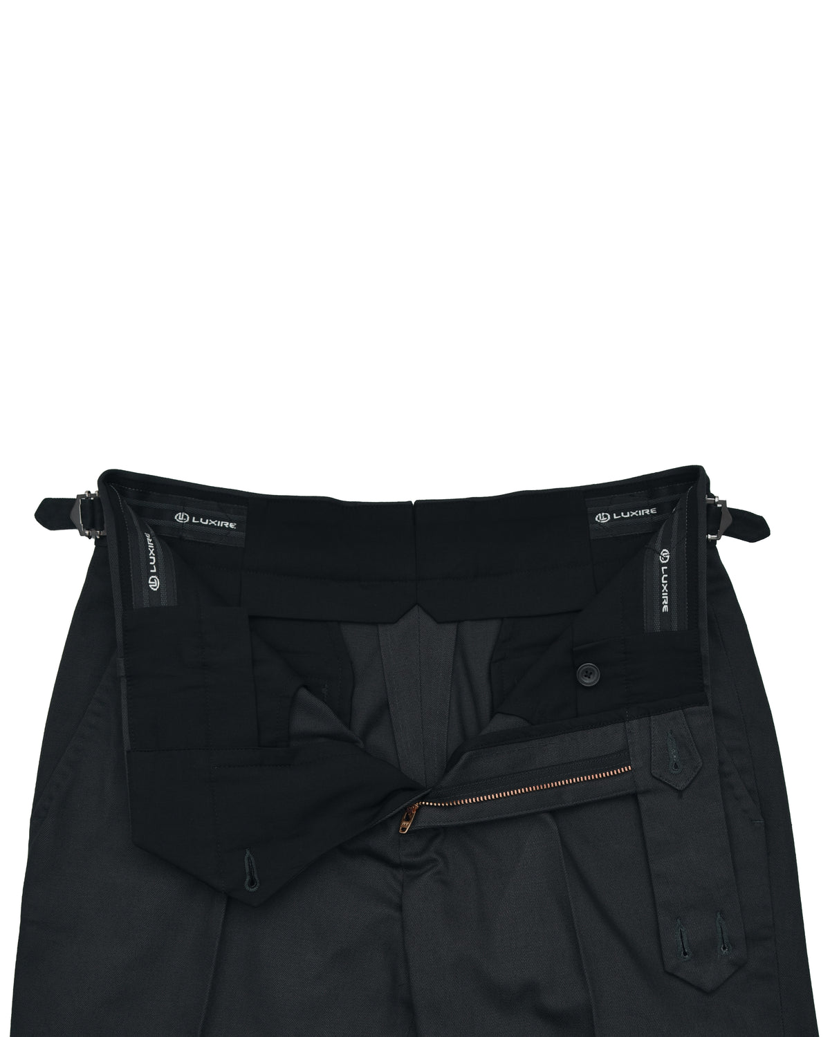 Dark Charcoal Grey Twill Pant - 5