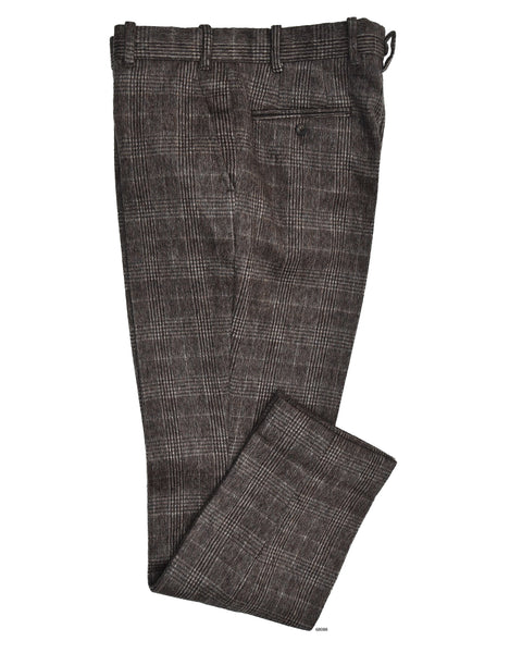 Loro Piana: Brown Glen Checks Cashmere