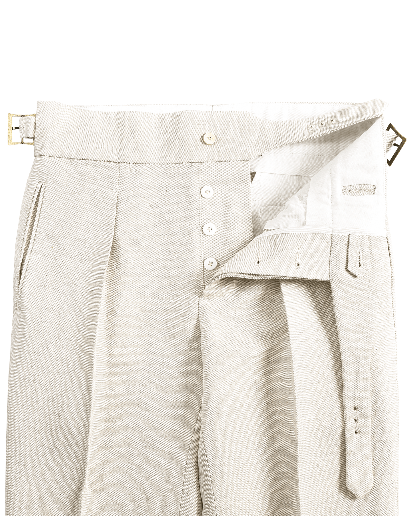 Gurkha Pants Linen Vintage Cream Birdseye