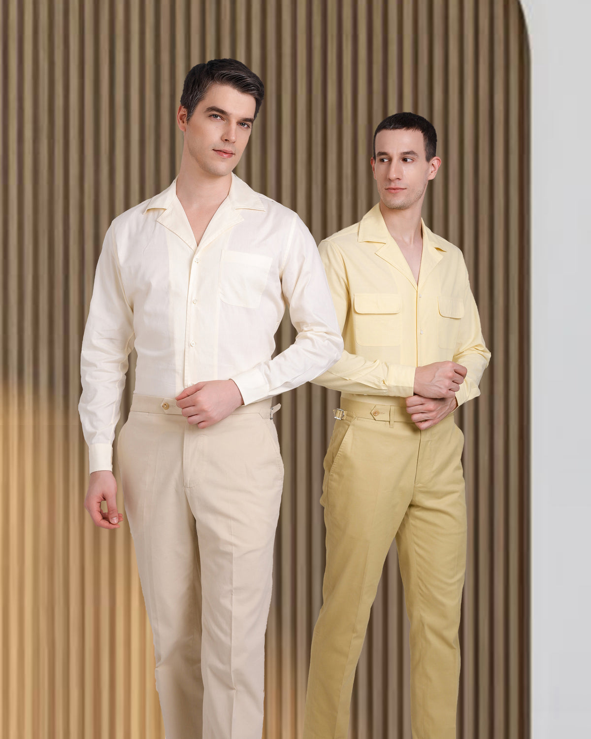 Light Khaki Cotton Dress Pant - 7