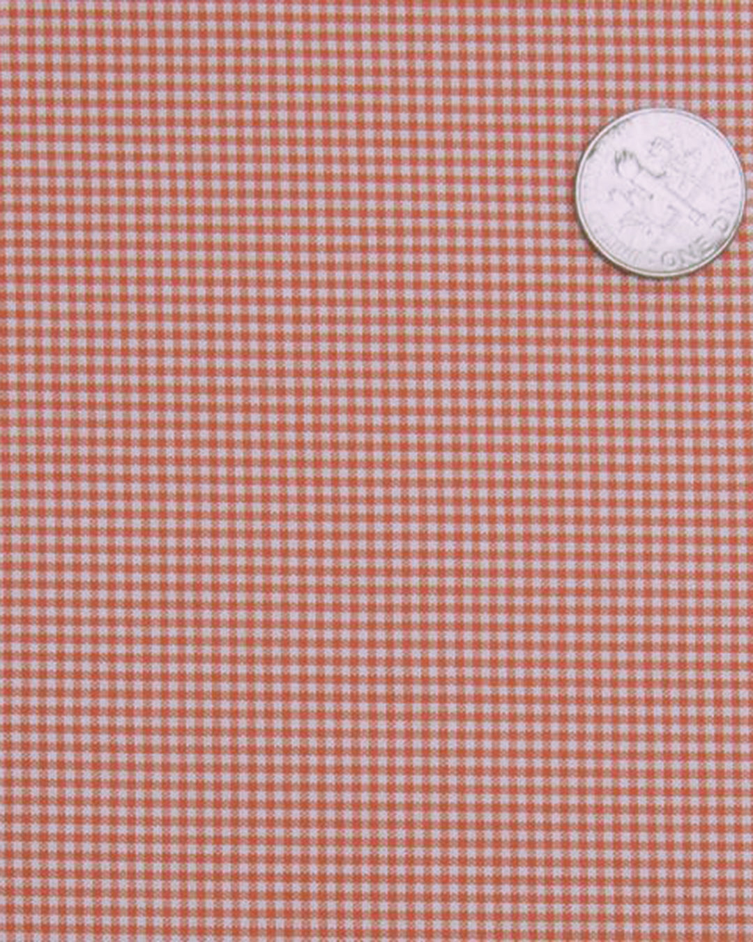 Dutch Orange Mini Checks On White - 5