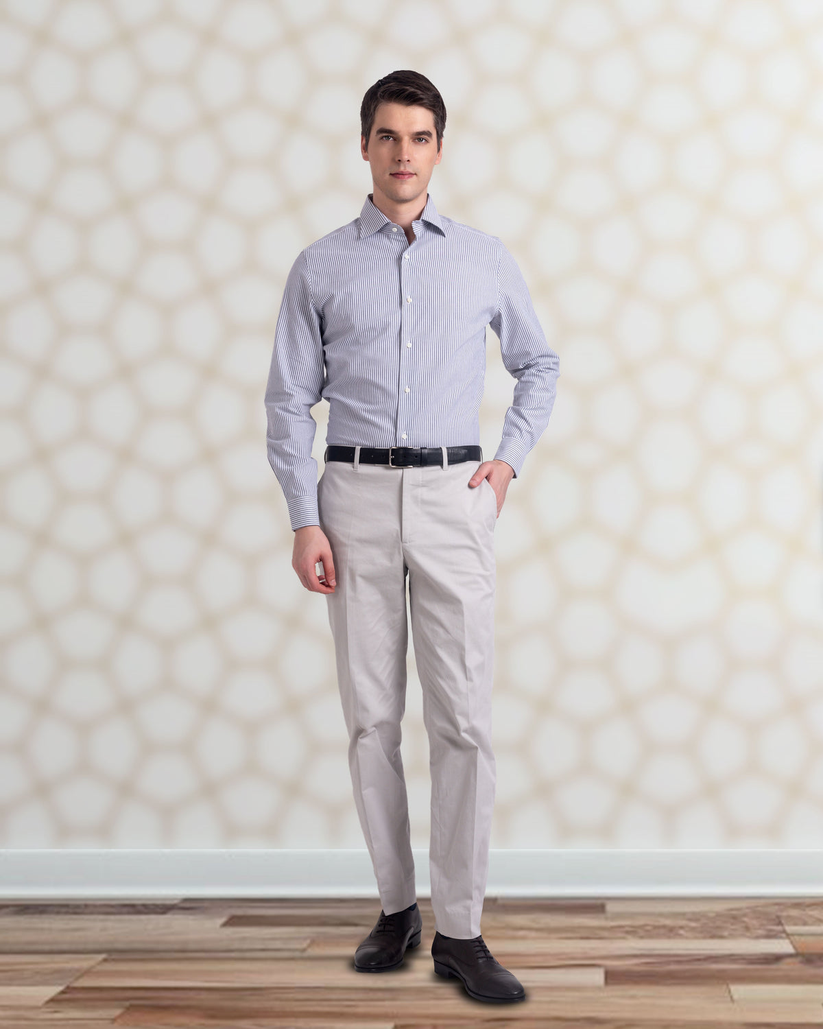 Oyster Grey Twill Dress Pant - 2