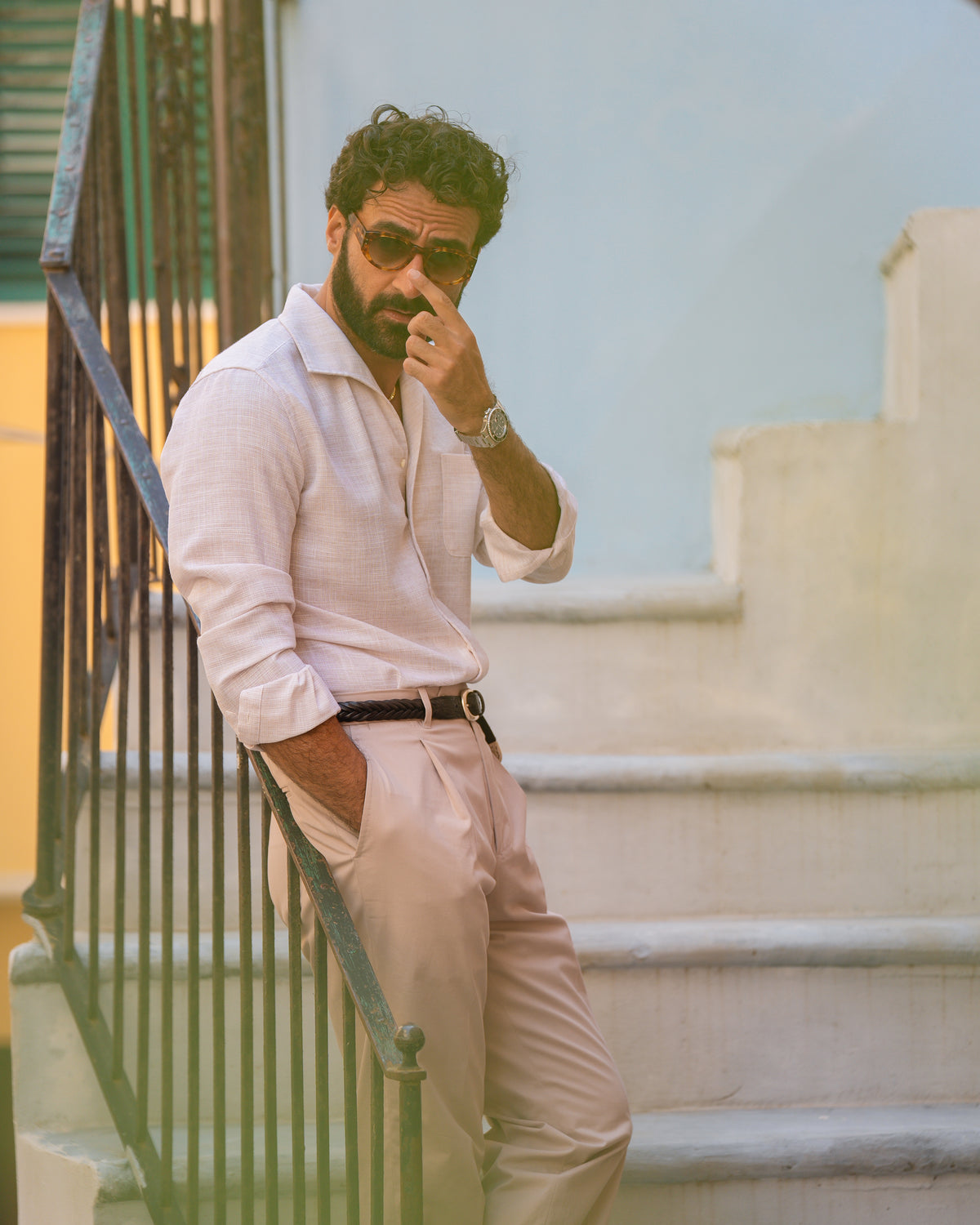 Soft Washed Pastel Pink Shirt with One piece collar and Placket - 8