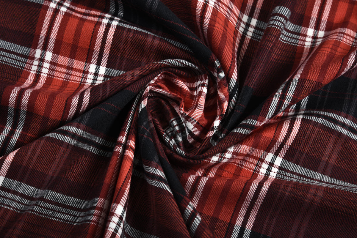 Red Black Plaid Shirt - 2