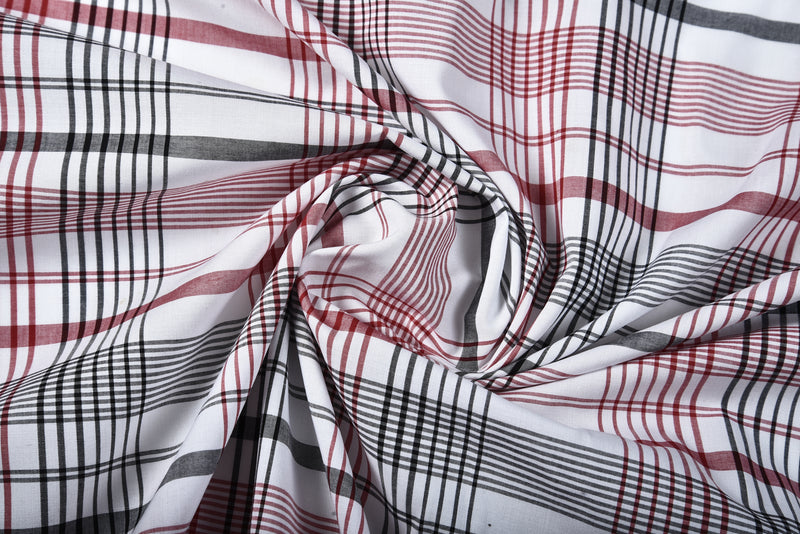 Black Red Madras Tattersall