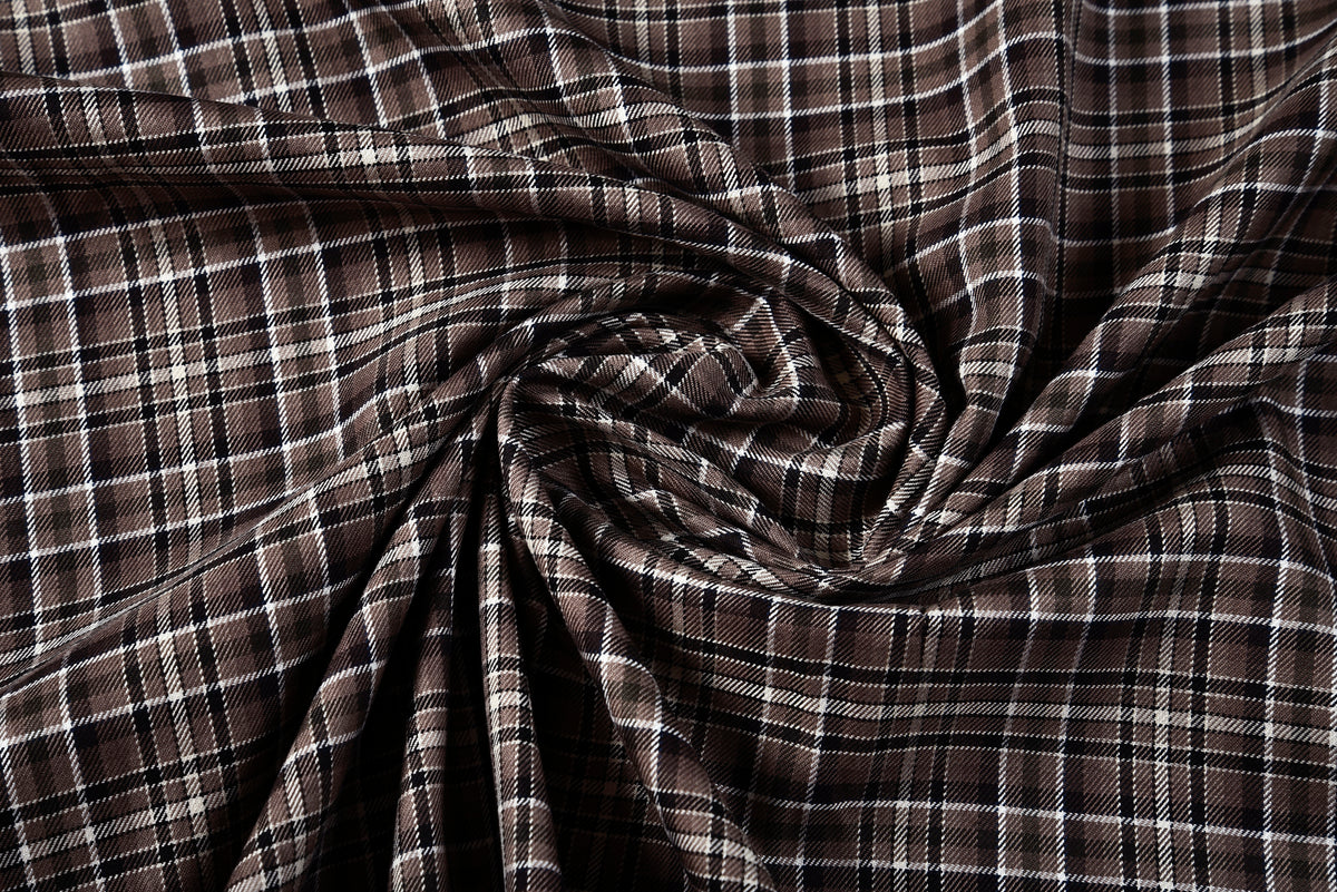 Shades Of Brown Twill Checks - 6