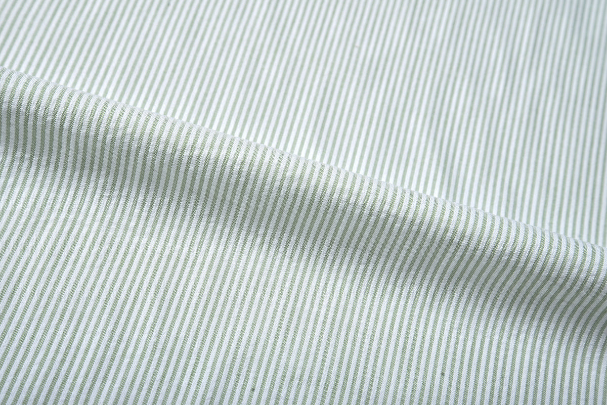 Light Green  Dress Stripes Seersucker - 4