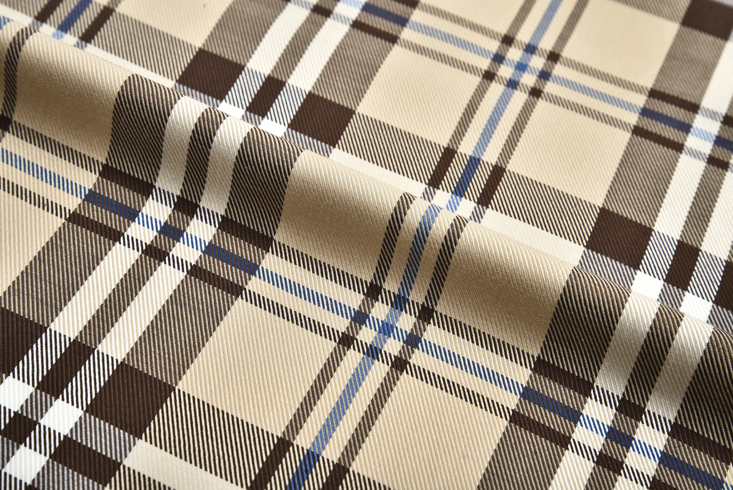 Iconic British Checks Tan Brown Twill