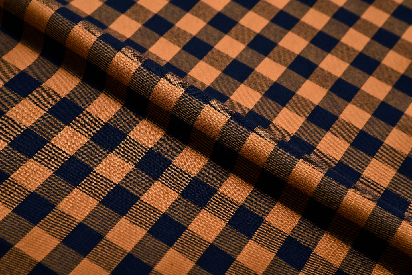 Navy tan Gingham Shirt